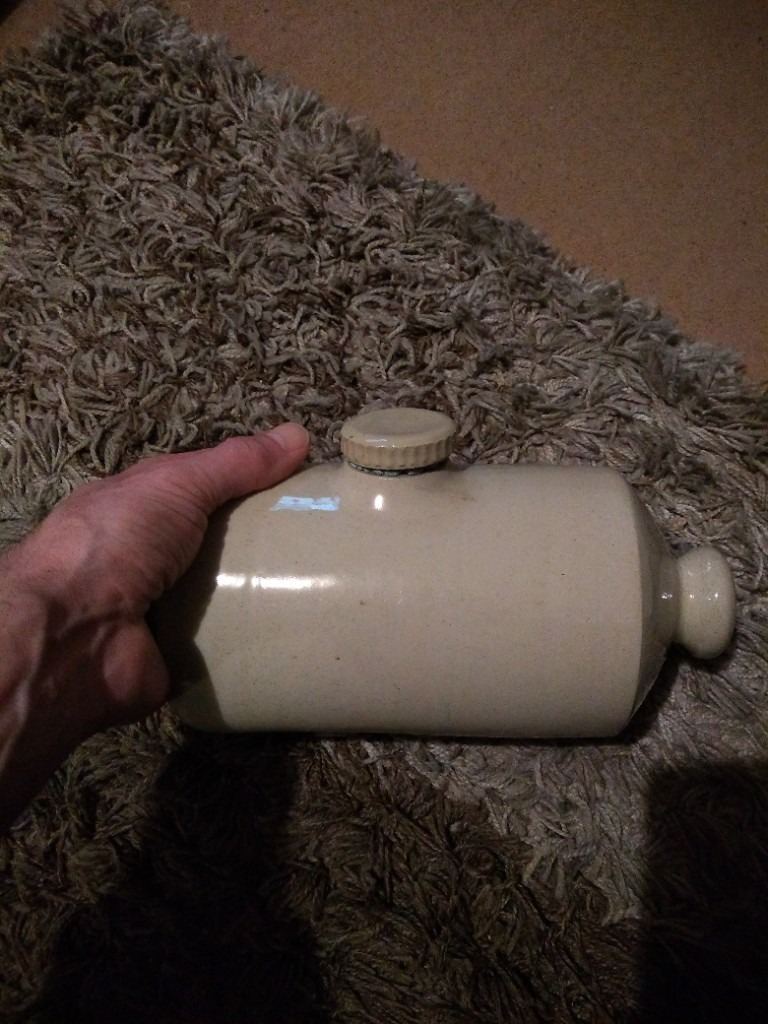 Stoneware hot water bottle 