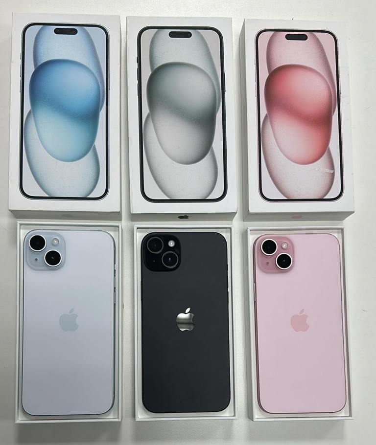 iPhone 15 Plus BRAND NEW BOX ONE YEAR OFFICIAL WARRANTY 