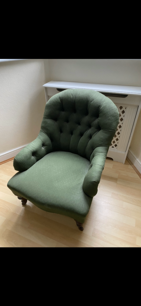 Victorian button back armchair