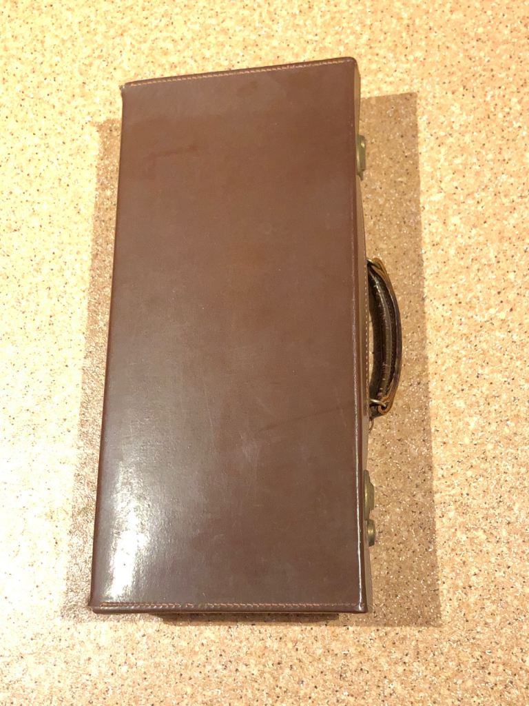 Vintage Small Leather Briefcase, lockable