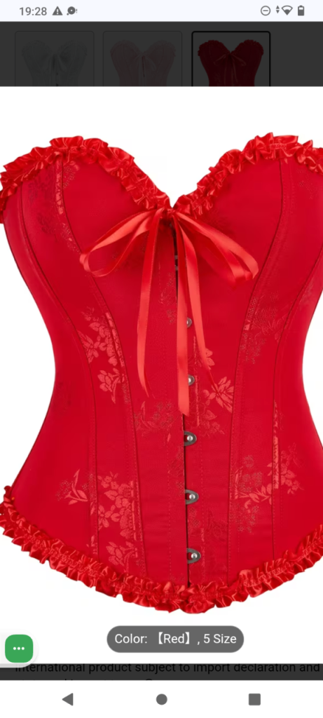 Strapless Overbust Corset Bustier Shapewear with Ruffles And Lace for a Masquerade, Designed 