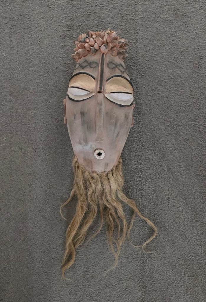 Clay Head Wall Ornament