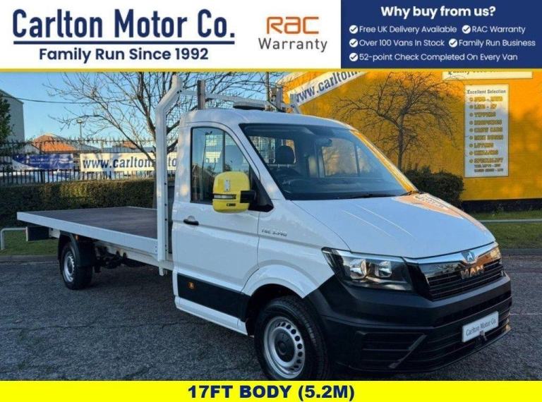 2020 MAN TGE 2.0 3140 DROPSIDE XLWB 17 FT BODY Euro 6 (140 ps)  Manual RWD  DROP