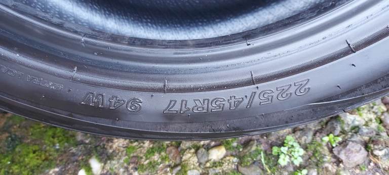 2 Part worn tyres Westlake Zuper 225 45 17 Depth 6mm.