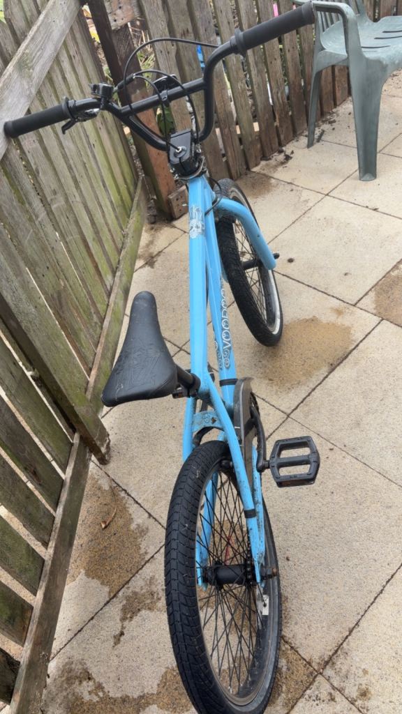 Blue bmx bike 