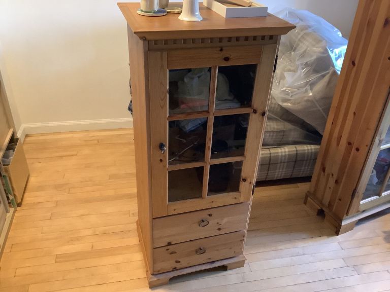 Pine Display Cabinet
