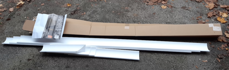 New White PVC Fascia Board/Soffit Trim – Unused
