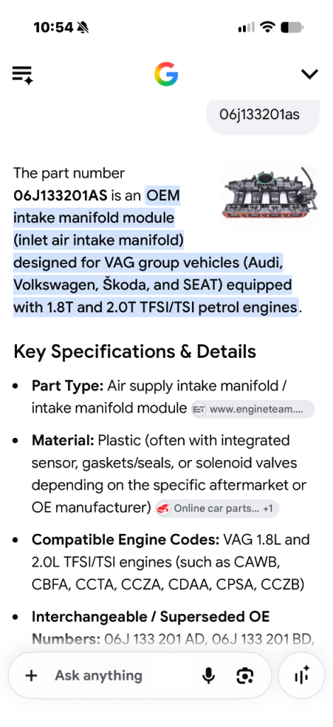 Inlet manifold