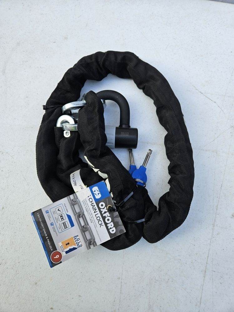 Oxford Max Chain Lock - 9.5mm Sq x 1.5m