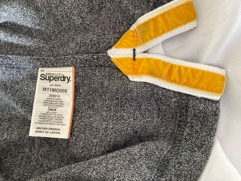Superdry Men's Grey Polo Shirt - Good Condition