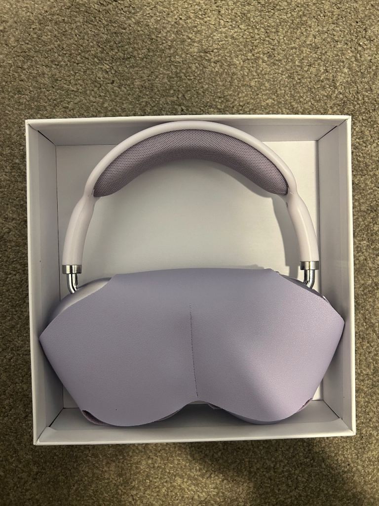 Brand new AirPod max headphones (in box, purple)