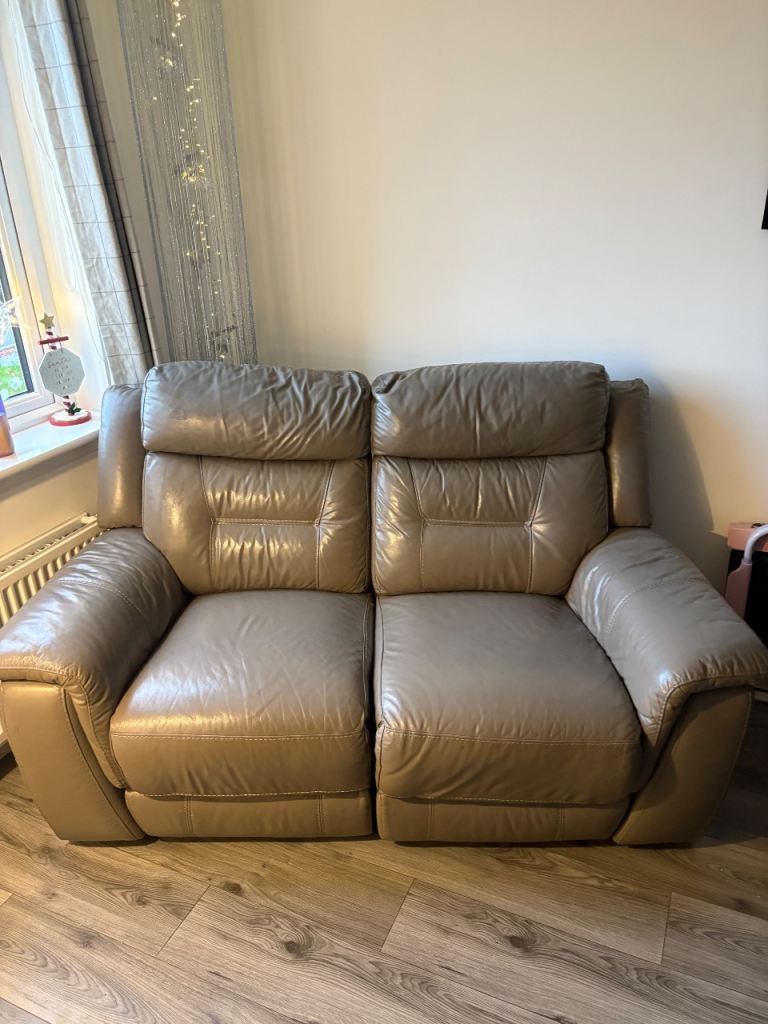 2 and 3 seater dfs leather sofa's