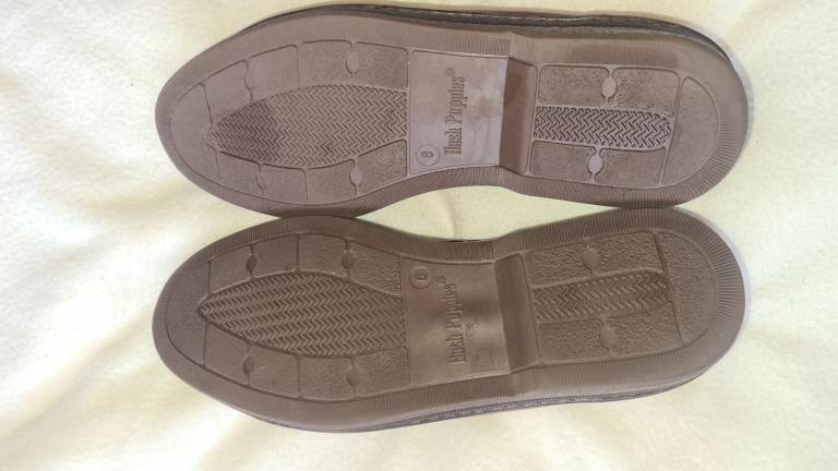 Hush Puppies brown leather slip in moccasins shoes uk6 excellent condition