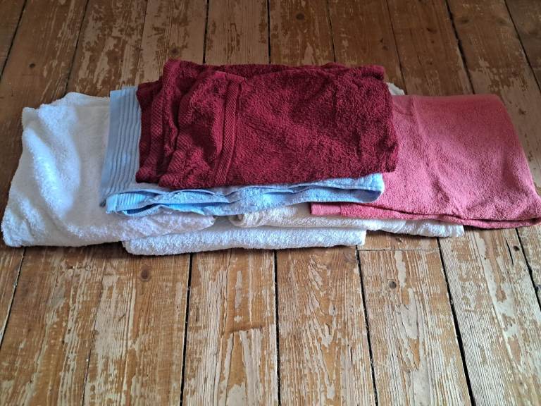 Selection of bathroom towels