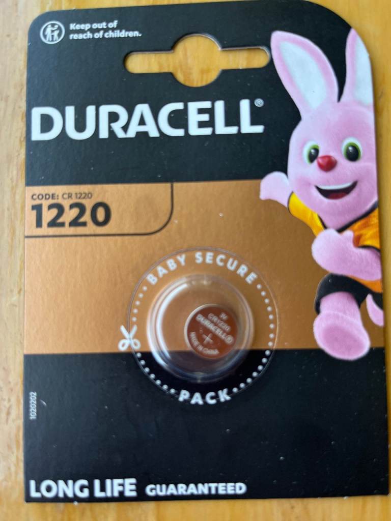 Duracell CR 1220 batteries - 14 available
