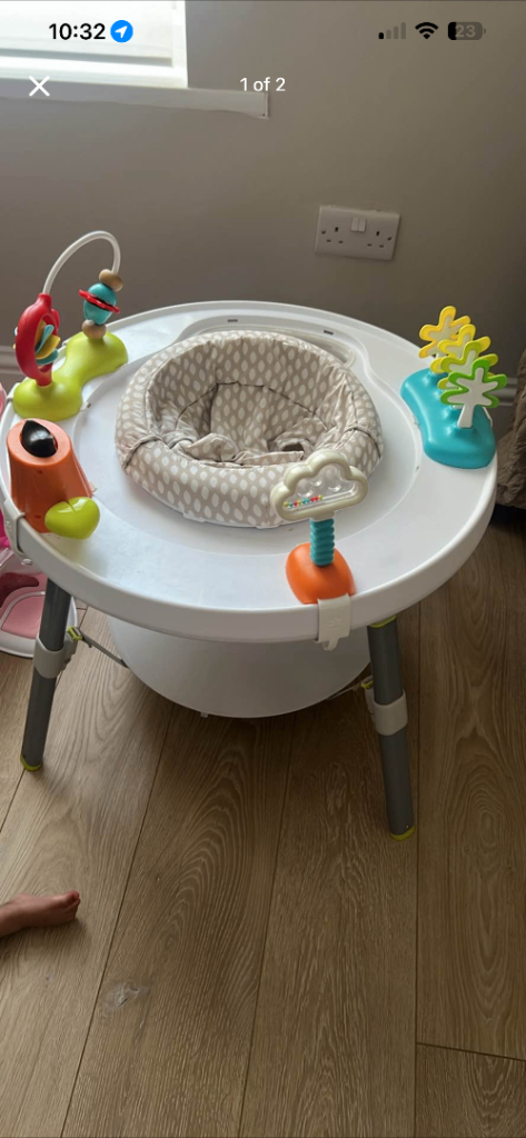 Skip hop activity centre and little tikes stand n dan