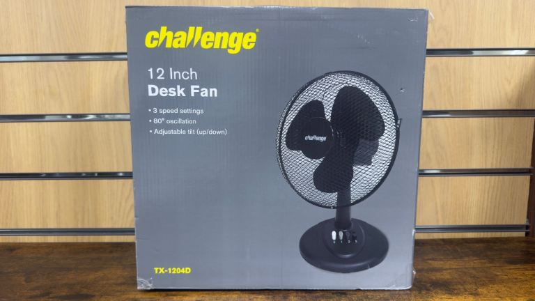Challenge 12” Desk Fan – TX-1204D (Brand New in Box)