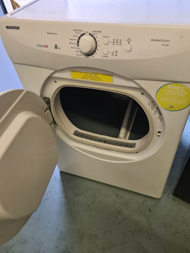 Hoover VHD880 White Tumble Dryer – 8kg, Good Condition
