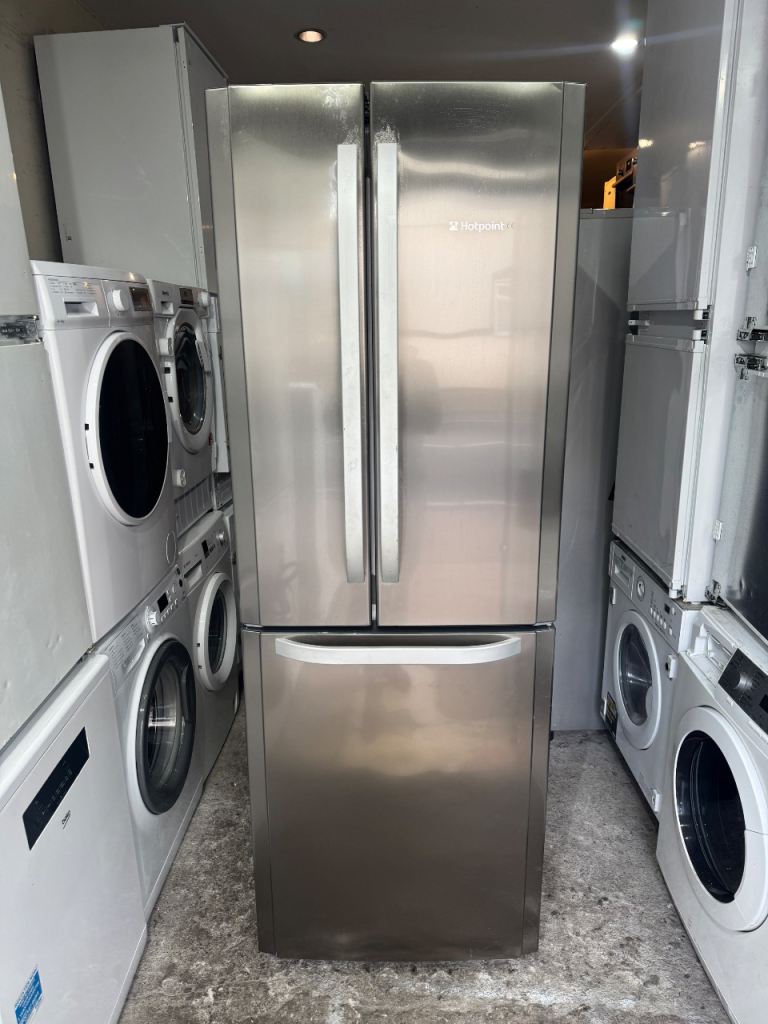 Hotpoint Double Door Stainless steel American style Fridge Freezer With Free Delivery 