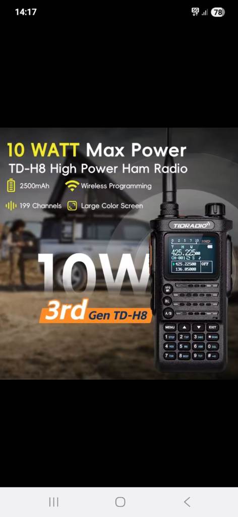 10 Watt Professional Walkie Talkie Amateur Radio Airband Marine PMR Emergency Scanner