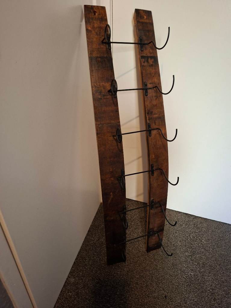 Unique Wine Barrel Stave Wine Rack – Good Condition