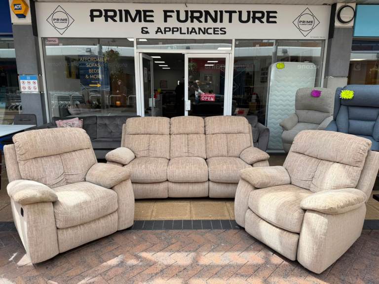 3 Piece Suite Recliner Sofa Armchairs - Can Deliver