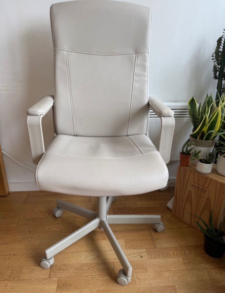 Beige Ikea Swivel Height Adjustable Office Chair