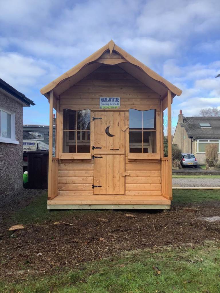 8x6 Playhouse Upstairs 20mm Log effect SUPPLIED & FITTED 