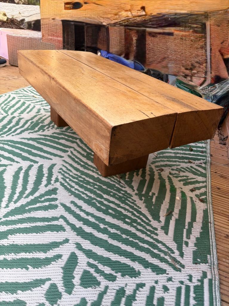 Solid Wood Coffee Table - Rustic Style