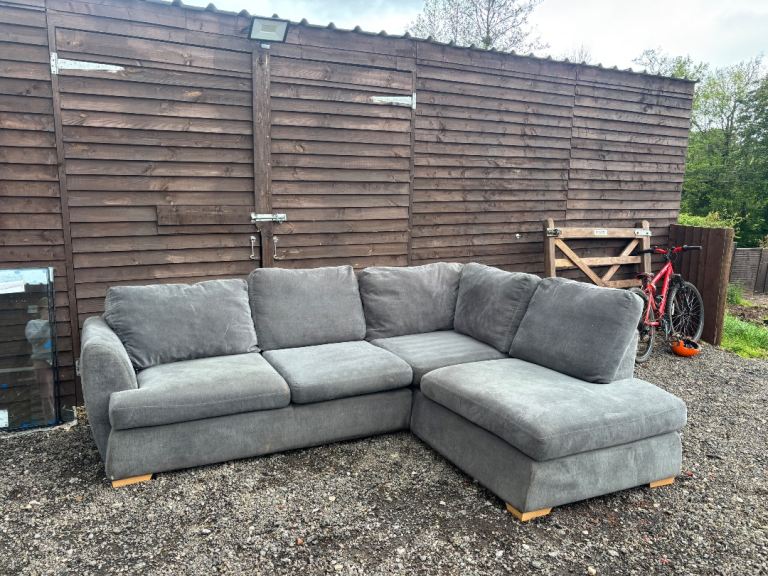 Grey DFS orka corner sofa 
