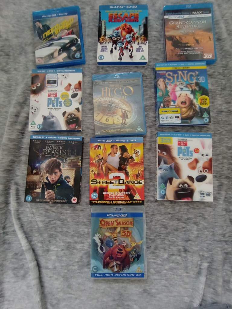 Bundle 3d bluray blu ray films mostly kids, collect Kirkintilloch £30