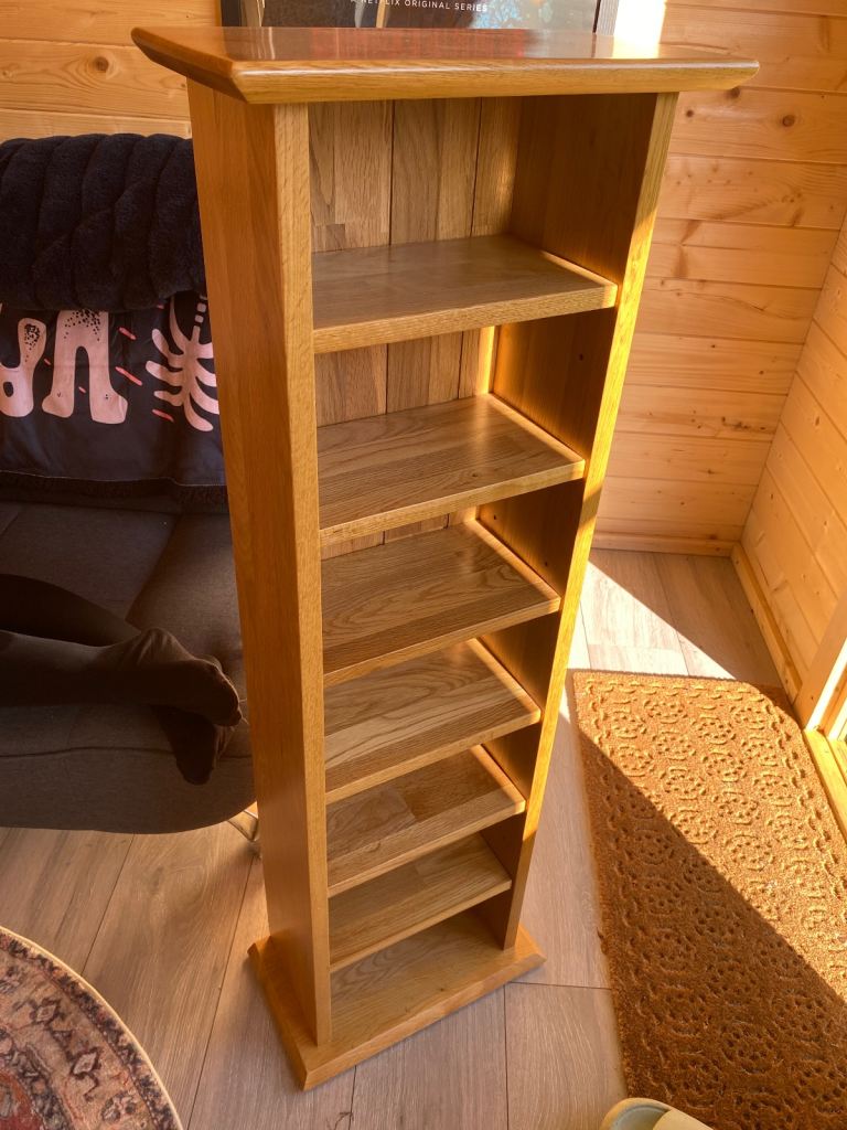 Solid Oak Cd/DVD Case