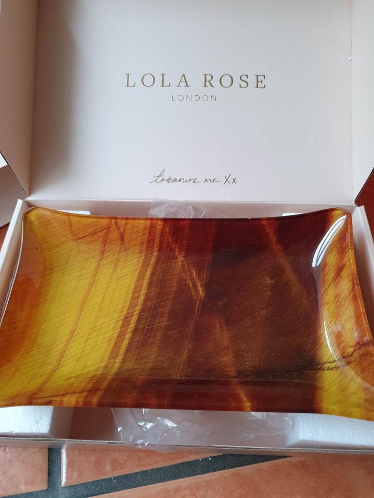 Lola Rose Jewellery Tray - Tiger Eye Pattern