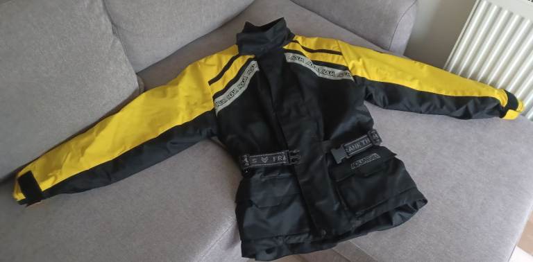 Motorcycle Jacket Frank Thomas Aqua force nylon, size medium excellent condition.