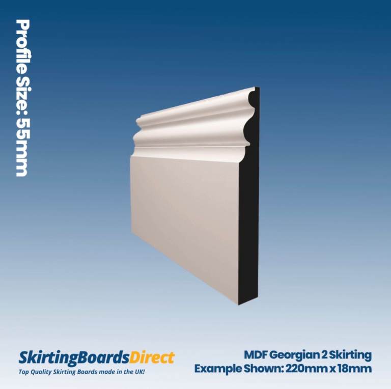 MDF Skirting Boards - Georgian Style - From Skirting Boards Direct