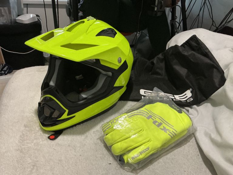 Gab helmet and gloves
