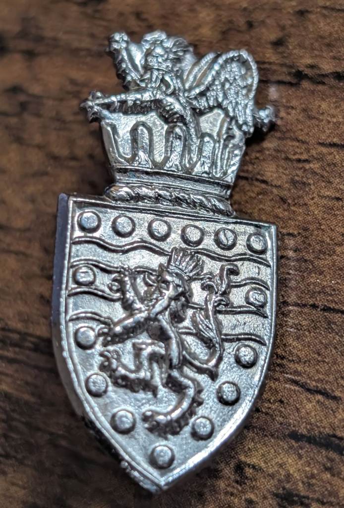 Vintage Devon & Cornwall Constabulary Police Chromed Shoulder/Cap Badge