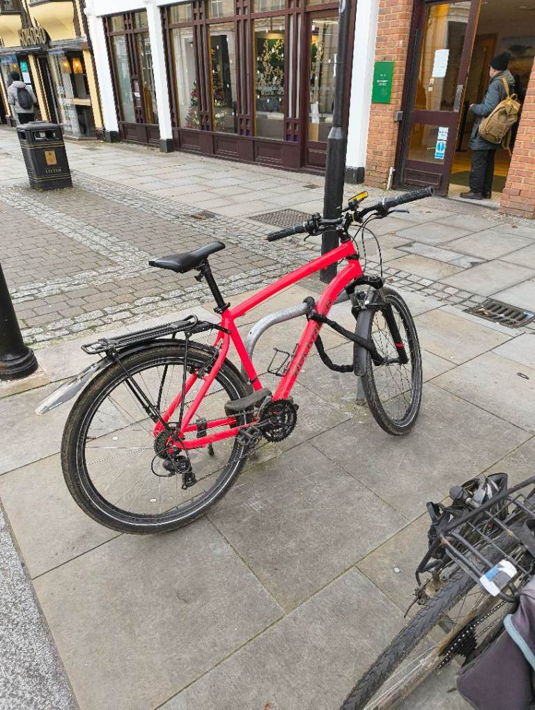 Rockrider Bicycle with 27.5 Inch Wheels - Red Mountain Bike