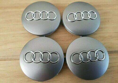 Audi Alloy Wheel Center Caps 60mm Grey A3 A4 A5 A6 Q5 Q7 4B0601170