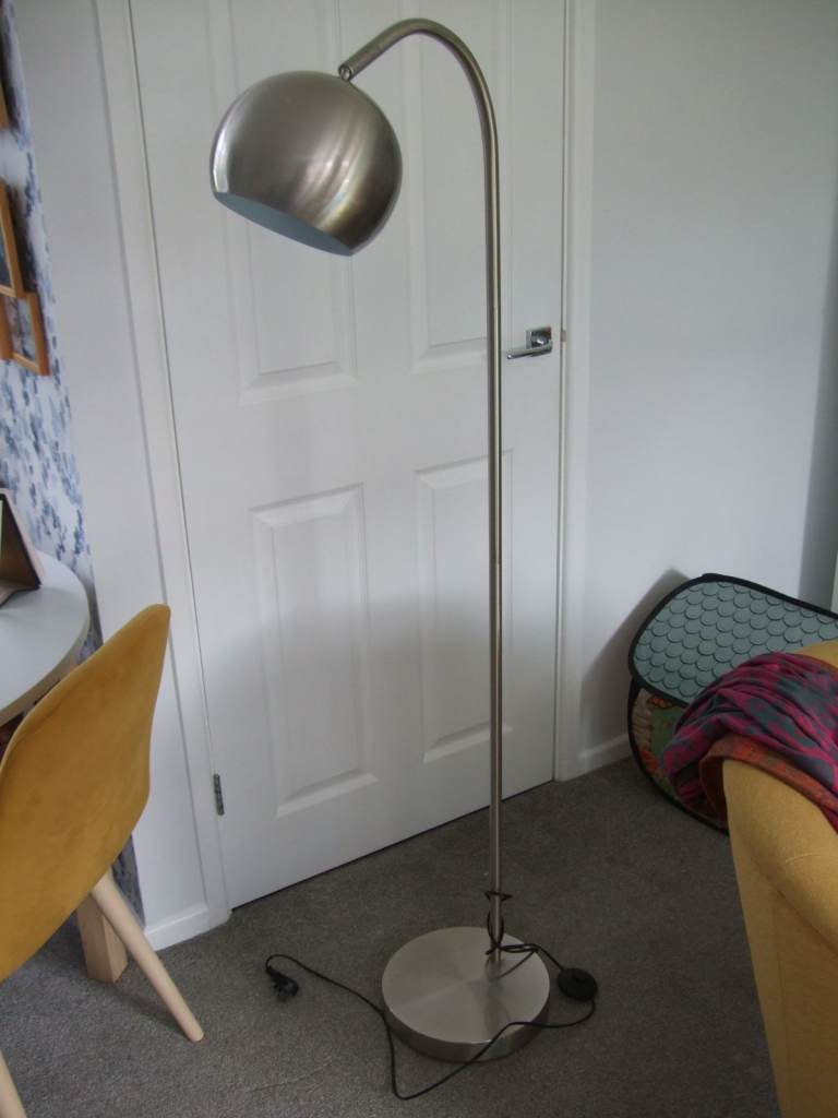 Floor lamp, John Lewis Hector Mini in Satin Nickel