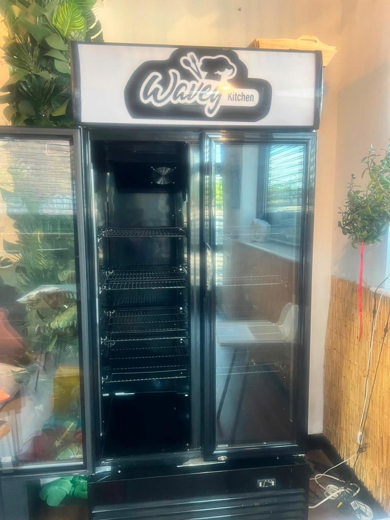 Double Glass Door Display Fridge - Good Condition Commercial Chiller