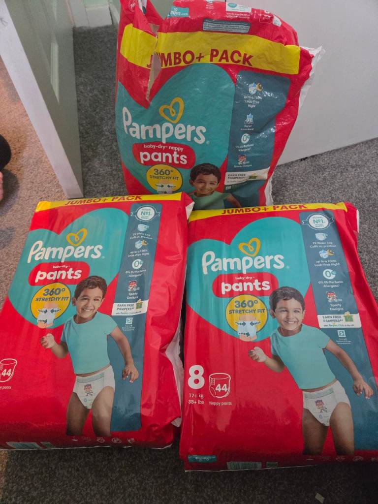103 size 8 pampers nappy pants for sale 