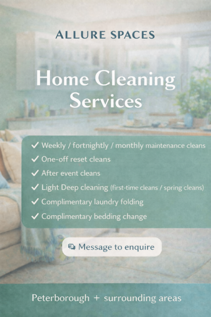 Professional Home Cleaning in Peterborough & Surroundings | Allure Spaces