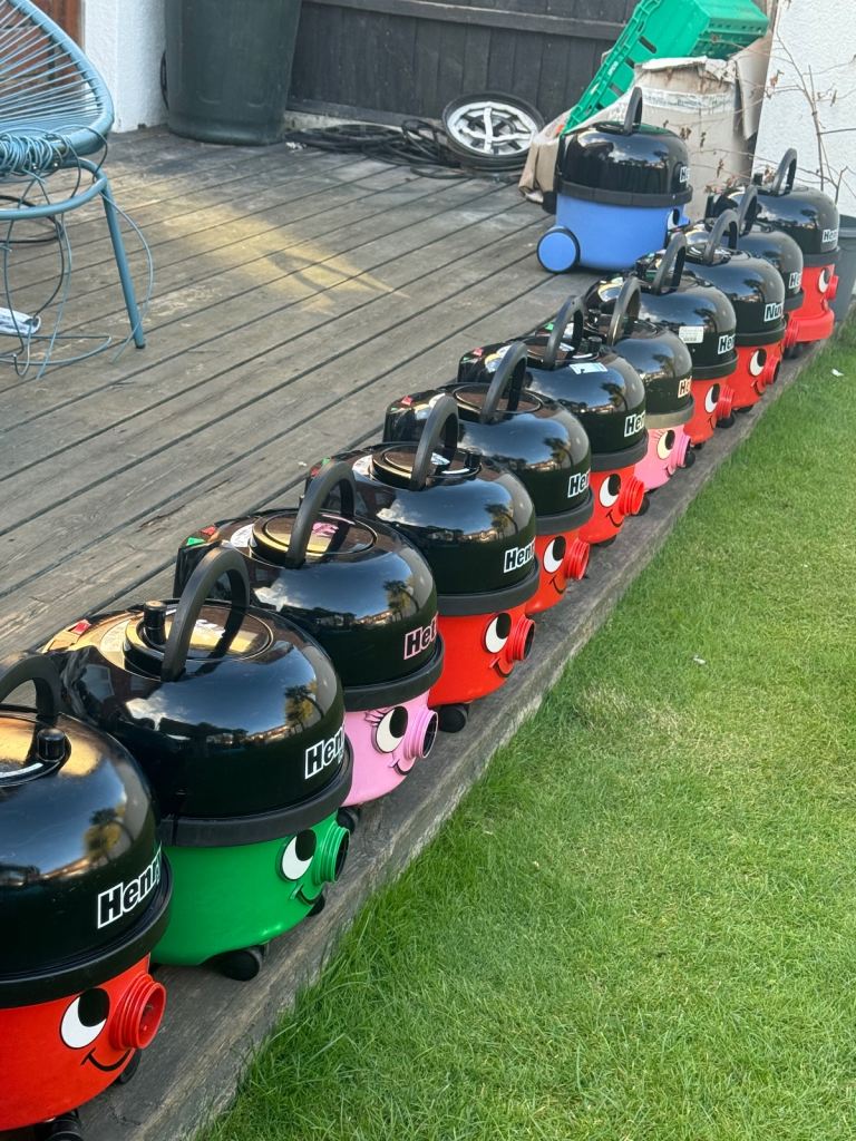 Henry Numatic cylinder vacuum cleaners + warranty 