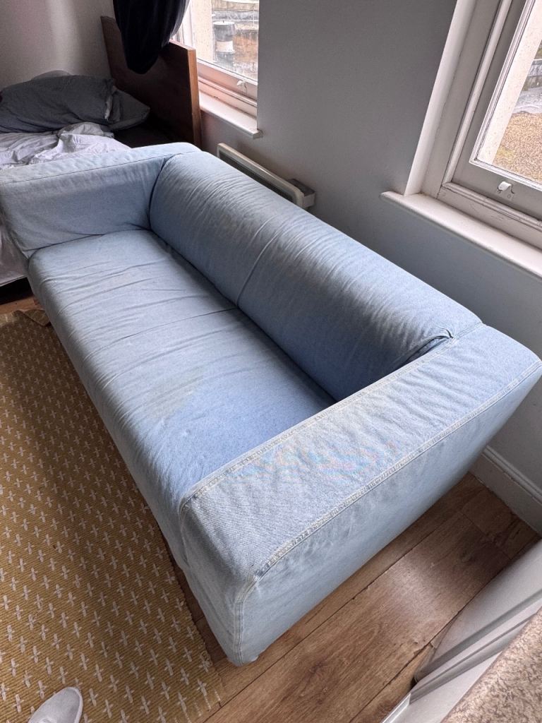 FREE IKEA 2-Seater Sofa – Light Blue Fabric – Priced to Sell