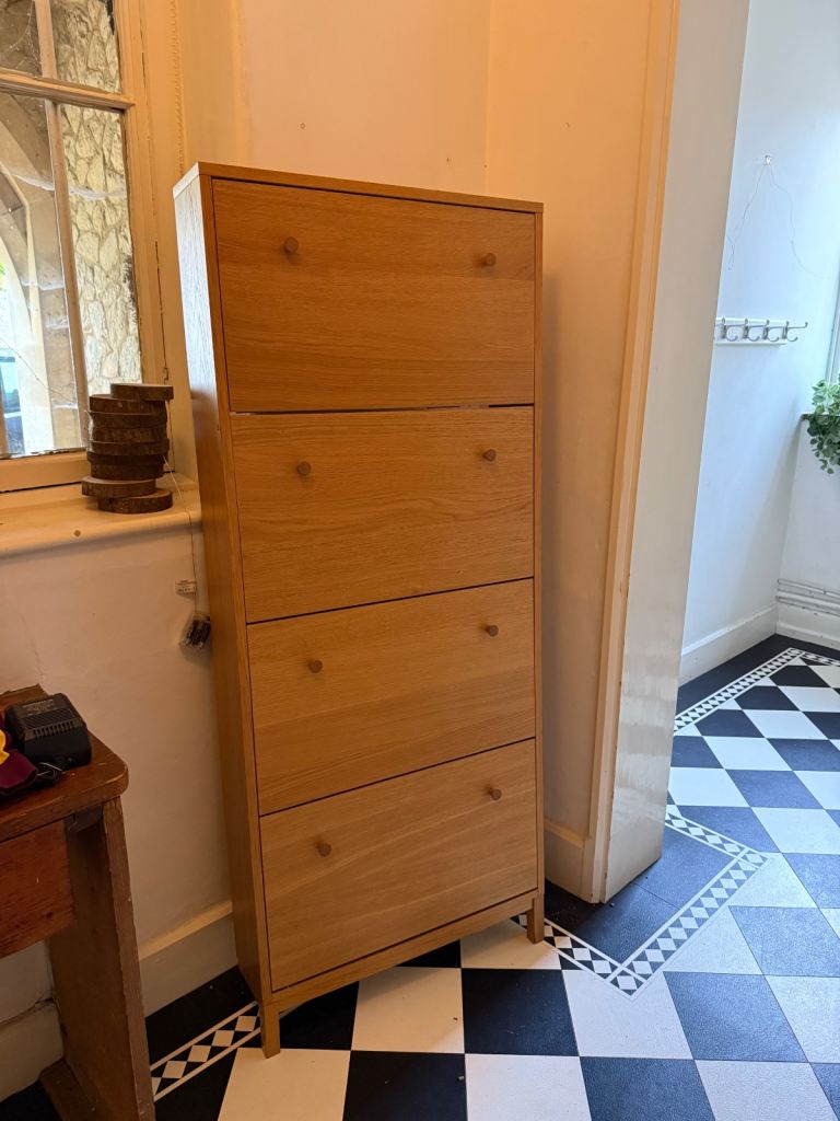 Wooden storage cubby chest