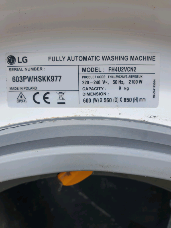 LG 9kg inverter Direct drive (Parts only)