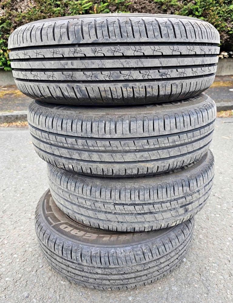 image for Full set of 4 x 14” Corsa C steel wheels with wheel trims , in excellent condition 