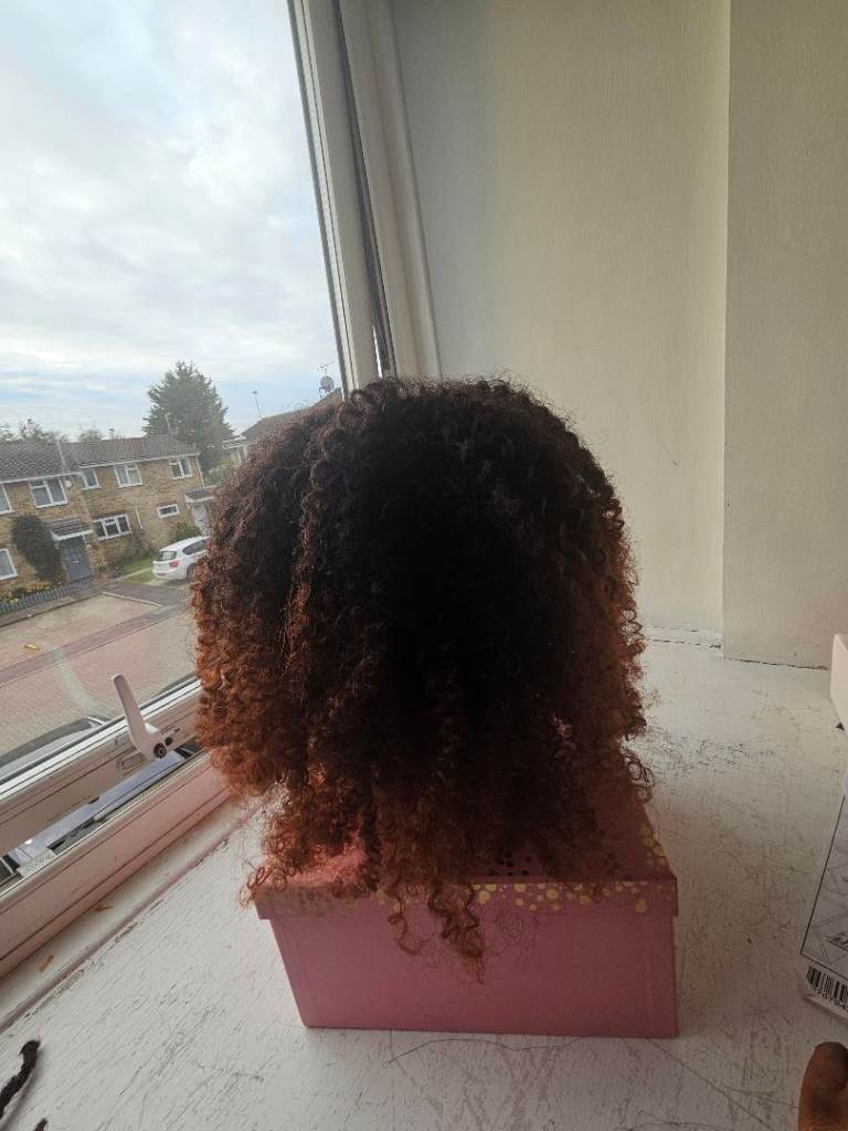 Curly Hair Wig - Brown and Ginger Mix, Good Condition