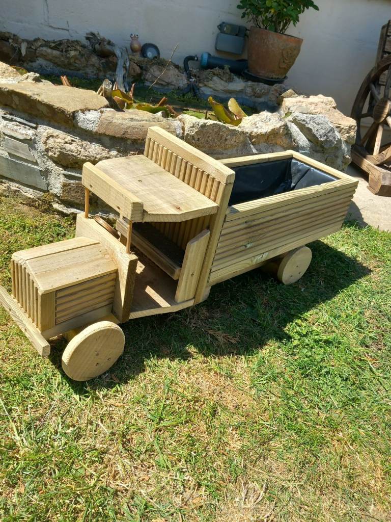 Hand Crafted Wooden Truck Garden Planter